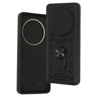 Slide Camera Armor viedtālruņa apvalks Xiaomi Redmi A3 Pro melns