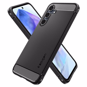 Spigen Rugged Armor vāciņš ierīcei Samsung Galaxy A55 5G, matēti melns