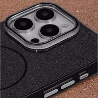 Glitter Thin Mag maciņš for iPhone 16e / 17e melns