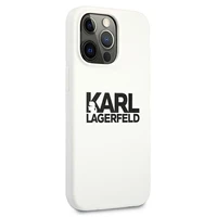 Karl Lagerfeld silikona viedtālruņa apvalks ar Stack Logo iPhone 13 Pro / 13 6.1" - balts