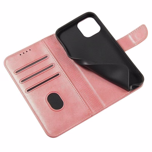 Magnet Case elegants viedtālruņa apvalks ar vāciņu un statīva funkciju Samsung Galaxy A73 rozā