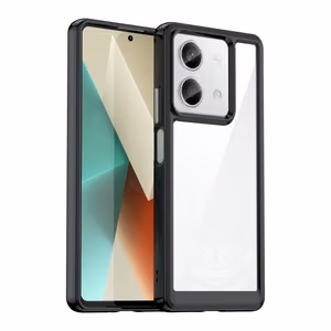Kosmosa viedtālruņa apvalks ar gēla rāmi Xiaomi Redmi Note 13 Pro+ - melns