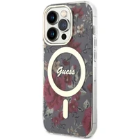 Guess GUHMP14LHCFWSA iPhone 14 Pro 6.1" zaļš/zaļš cietais apvalks Ziedu MagSafe