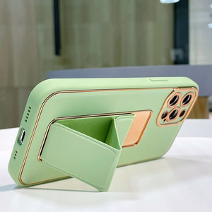 Чехол New Kickstand для iPhone 13 Pro с подставкой розовый