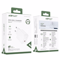 Acefast ātrās uzlādes USB Type C 20W Power Delivery lādētājs melns (A1 EU black)