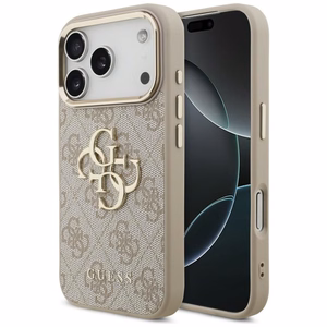 GUESS GUE005597 (4G PU Big Logo) aizsargvāciņš ierīcei iPhone 18 Pro Max / 17 Pro Max, krāsa – rozā