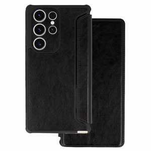 Viedtālruņa apvalks Razor Leather Book Case Samsung Galaxy S24 FE melns (m)