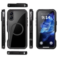 Ūdensnecaurlaidīgs apvalks SHELLBOX GT saderīgs ar MagSafe IPHONE 16 Plus melns