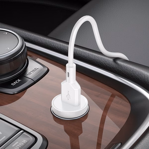 Borofone Car charger BZ18 - USB - QC 3.0 18W with USB to Micro USB cable white