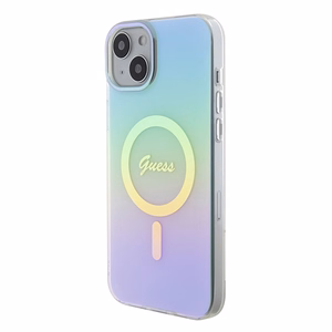 Guess GUHMP15MHITSQ iPhone 15 Plus 6.7" tirkīza/tirkīza cietais apvalks IML Iridescent MagSafe