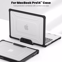 Tech-Protect SmartShell Pro macins priekš Macbook Pro 14 M1 / M2 / M3 / M4 / M5 2021-2025 - Melns un caurspidigs