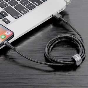 Baseus kabelis Cafule USB - Lightning 1,0 m 2,4A pelēks-melns