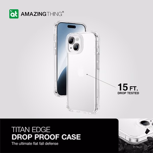Amazing Thing Titan Edge apvalks 15FT IP156.7TECL Iphone 15 Plus caurspīdīgs