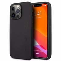 AMG Ādas karstspiedes viedtālruņa apvalks iPhone 13 Pro / 13 6.1" - melns