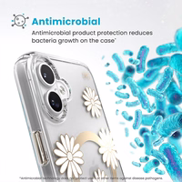 Speck Presidio Lux ClickLock & MagSafe - iPhone 16 Plus maciņš (Sunshine Daisies / Clear / zeltains)