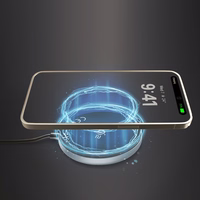 Wozinsky 15W bezvadu Qi2 indukcijas lādētājs - melns