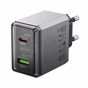 Borofone Сетевое зарядное устройство BN20 Lena - USB + Type C - PD 35W серое
