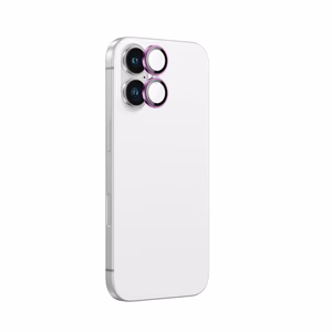 AmazingThing AR alumīnija 2 objektīvu stikls ar objektīva rāmi iPhone 16 / 16 Plus - rozā