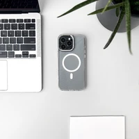 Mirdzošs apvalks MagSafe iPhone 16 - balts ar spīdumiem