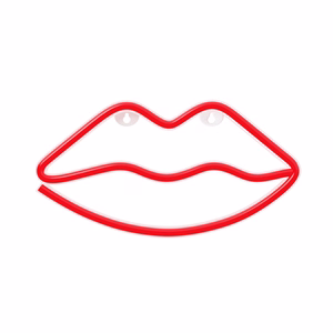 Neon LED Light LIPS sarkans Bat + USB FLNE08 Forever Light