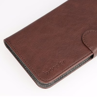 Wonder Common universāls grāmatiņveida maciņš (S) iPhone 12/13/Samsung S6/A5 2016/Xcover 4/S22/Huawei P8 2017 brūns