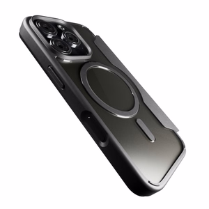 Puro Book Mag MagSafe ādas apvalks ar aizdari un karšu nodalījumu iPhone 16 Pro Max - melns