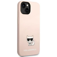 Karl Lagerfeld KLHCP14MSLCTPI iPhone 14 Plus 6.7 "cietais apvalks gaiši rozā / gaiši rozā Silikona Choupette Ķermenis