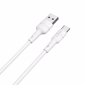 USB kabelis Borofone BX30 Type-C 1.0m silikona balts