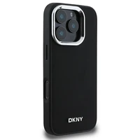 DKNY Vienkāršs sudraba logotips magnētiskais iPhone 16 Pro viedtālruņa apvalks - melns