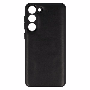 Ādas 3D viedtālruņa apvalks Samsung Galaxy S23 Plus dizains 1 melns