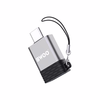 BWOO adapteris USB - USB-C pelēks OTG BZ-35