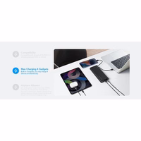 VEGER portatīvais lādētājs 25000 mAh ar iebūvētiem kabeļiem Type C / Lightning PD 130W TCE130 (W2503) melna