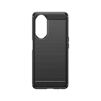 Elastīgais oglekļa raksta vāciņš Oppo A98 5G viedtālrunim Carbon Case - melns