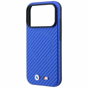 BMW M Carbon Printed Ring MagSafe maciņš modelim iPhone 17 Pro / 18 Pro – zils