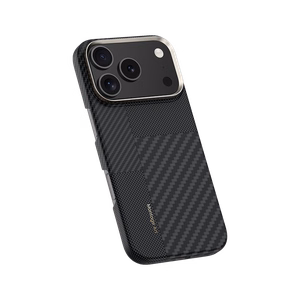 Benks Montage magnētiskais Armor Air Kevlar viedtālruņa apvalks ar metāla rāmi 600D+1500D (MB69) Iphone 17 Pro melns