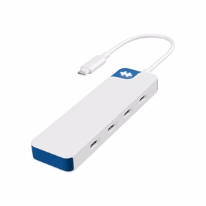 Hyper HyperDrive Flex HD5201BUGL – 4 portu USB-C centrmezgls, balts/zils