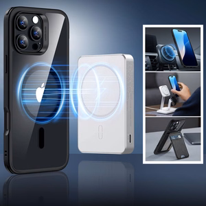 ESR Classic Hybrid Halolock Magnētiskais viedtālruņa apvalks + rūdītais stikls iPhone 16 Pro - caurspīdīgs ar melnu rāmi