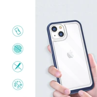  Skaidrs 3in1 vāciņš iPhone 13 mini ar rāmi želejas pārklājums zila krāsa