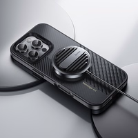 Benks Montage magnētiskais Armor Pro Kevlar viedtālruņa apvalks ar metāla rāmi 600D+1500D Iphone 16 Plus melns