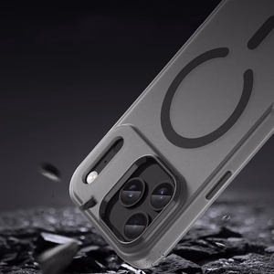 Чехол Magnetic Abrasive для iPhone 17 Pro совместимый с MagSafe - матовый чёрный