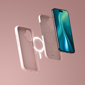 Etteri Silikona Mag maciņš for iPhone 17 gaiši rozā
