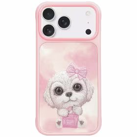 Nimmy Big Eyed Pet 2.0 Suņa viedtālruņa apvalks iPhone 17 Pro Max - rozā