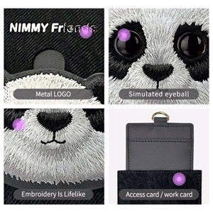 Nimmy Lielas Acis Mājdzīvnieks 2.0 Kaķis Maks Kartes turētājs - melna