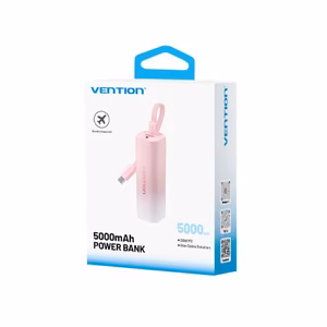 Powerbank 5000mAh Vention FHWR0 20W + USB-C to lightning cable (pink)