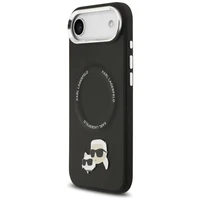 KARL LAGERFELD viedtālruņa apvalks IPHONE 17 Air, ar magnētisko MagSafe, (KLHMP17MPSMLRKCK, PU K&C PINS) melns