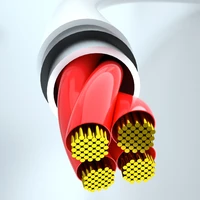 USB kabelis - USB C / micro USB / Lightning 480Mb/s 6A 1.2m - balts