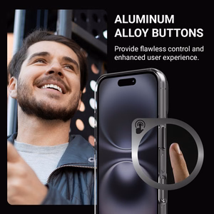 Crong Clear MAG Pro MagSafe vāciņš ierīcei iPhone 16, melns