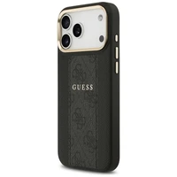 Guess 4G Stripe Magnētiskais viedtālruņa apvalks iPhone 17 Pro Max - melna