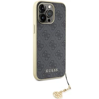 Guess 4G Charms Collection Viedtālruņa apvalks iPhone 15 Pro Max - pelēks