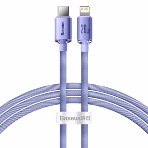 USB kabelis Baseus CAJY000205 violets Type-C / Lightning 200cm (līdz 20W)